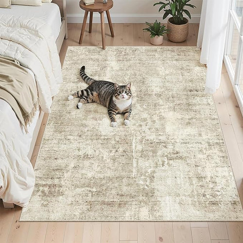 4x6 Area Rugs for Living Room, Vintage Washable Rugs for Dining Room, Home by Soalmost