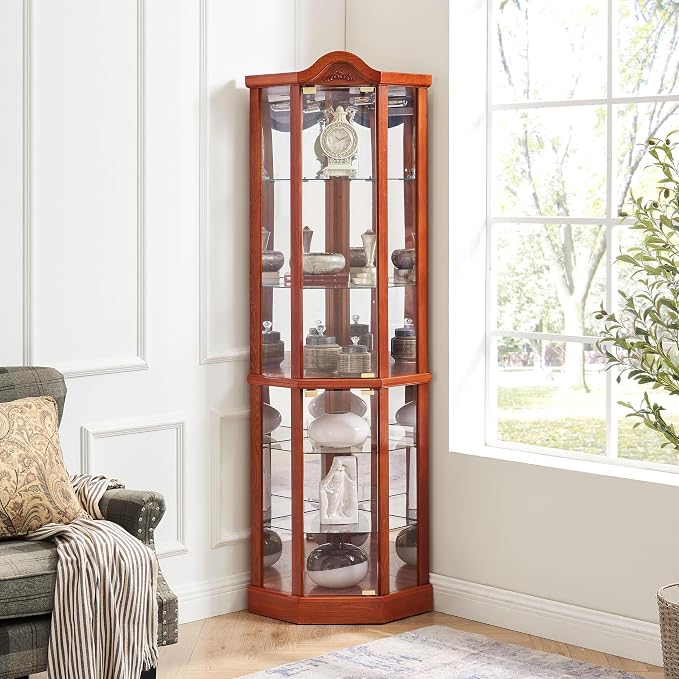 Glass Corner Display Cabinet - Image 3