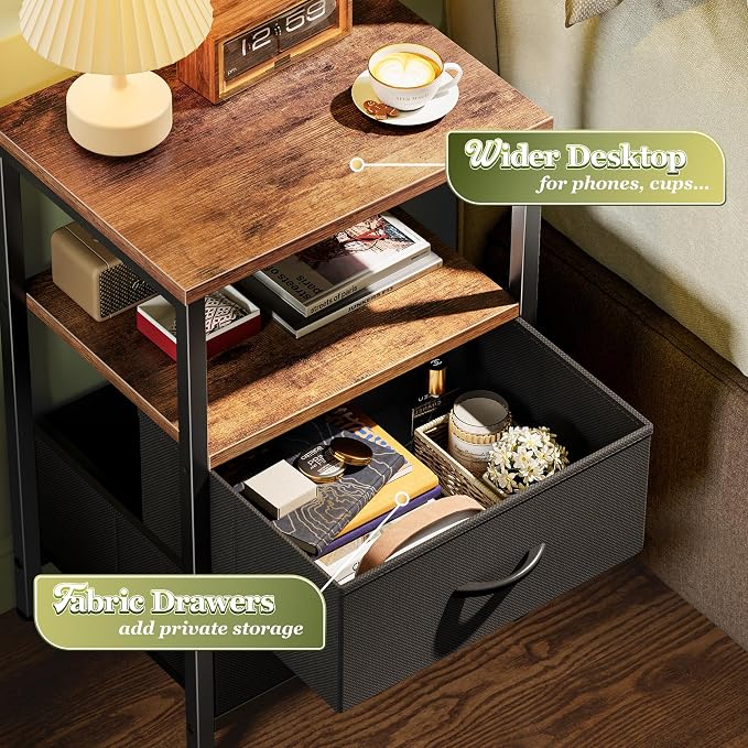 Huuger Night Stand Set of 2, Nightstand - Image 5