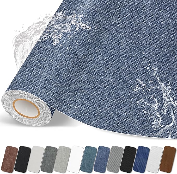 Fabric Repair Patches, 17X79 inch Linen Self-Adhesive Fabric Repair Tape by CanvasRepairPatch