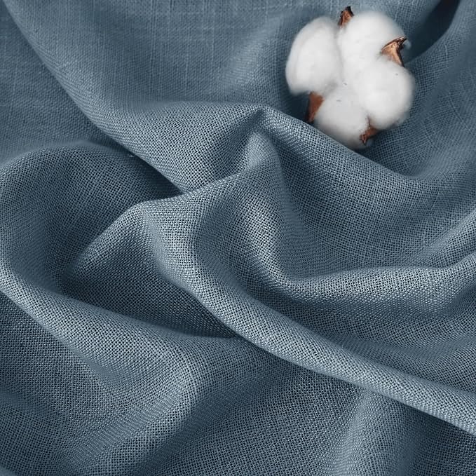 RYB HOME Blue Sheer Curtains - Image 3