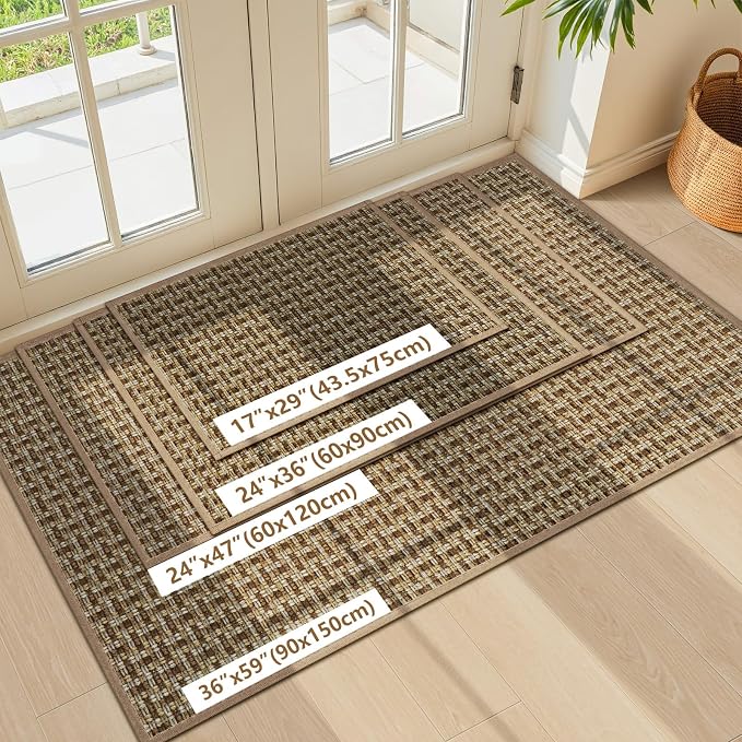 LEKEEPGO Door Mat Indoor Entrance 17"x29", Absorbent Indoor Door Mat, Non Slip - Image 7
