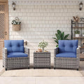 GarveeHome 3-Piece Outdoor Wicker Sofa Set, PE Rattan Patio Furniture by GarveeHome
