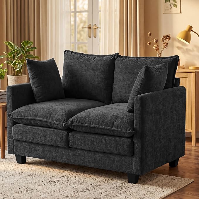 Loveseat Sofa with Cloud 3-Layer Cushion & 27" Deep Seat, Modern Small Couch by KeepYoungJoyFitYourFlow
