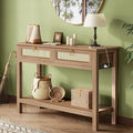 SUPERJARE Rattan Console Sofa Table by SUPERJARE