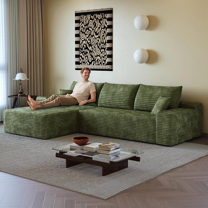 108" Sectional Couches for Living Room Cloud Couch Sofa - Image 6