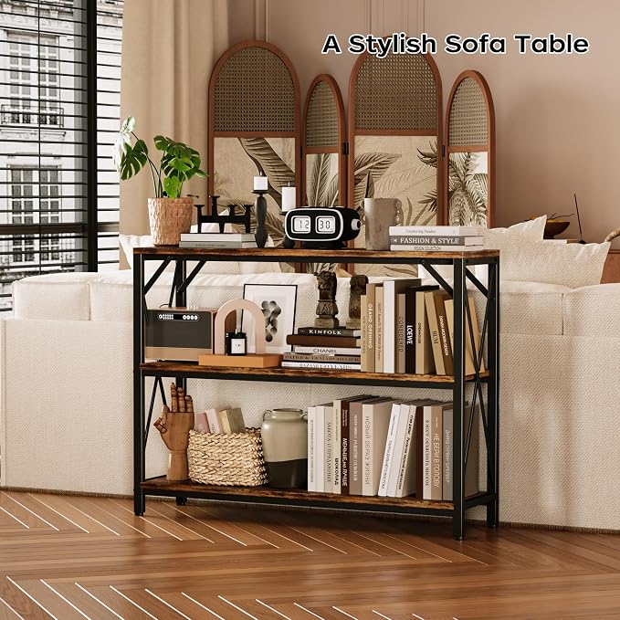 Homeiju Entry Table 40" Width, 3-Tier Entryway Table - Image 4