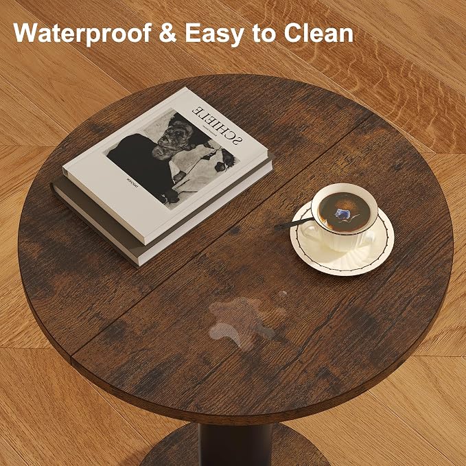LAATOOREE Small Round Side Tables Set of 2, Drink Tables, Accent Coffee Tables - Image 7