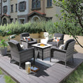 ovios 5-Piece Patio Furniture Set, Outdoor Wicker Sofa by OVIOS