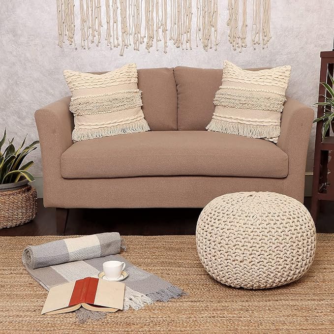 REDEARTH · Round Pouf Ottoman - Image 7
