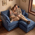 Loveseat Sofa with Ottoman, Cloud 3-Layer Cushion, Living Room, in a Box by KeepYoungJoyFitYourFlow