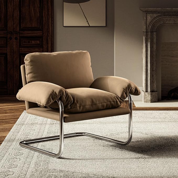 Modway Ansel Performance Velvet Accent Chair in Taupe - Image 2