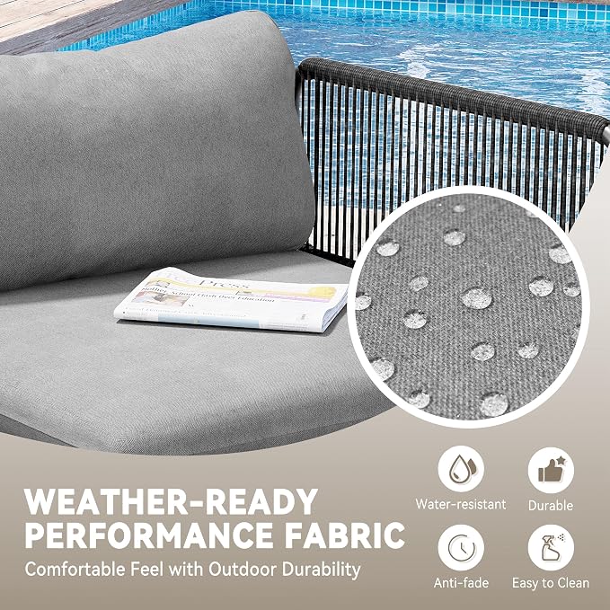 Crestlive Products Outdoor Patio Furniture Set, 4 Seater Modular Oversized - Image 7
