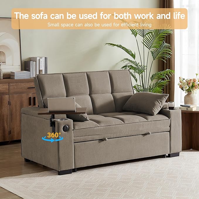 hansones ​66" Multi-Functional Pull-Out Sofa Bed - Image 6