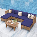 PHI VILLA Wicker Patio Furniture Set, Outdoor Sectional Couch by PHIVILLA