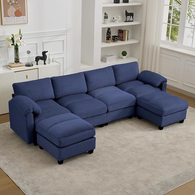 114'' U-Shaped Sectional Couch by HATPPTO