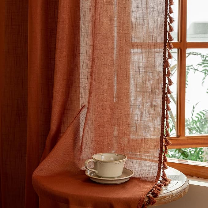 MYSKY HOME Bohemian Farmhouse Ceiling Curtains - Image 6