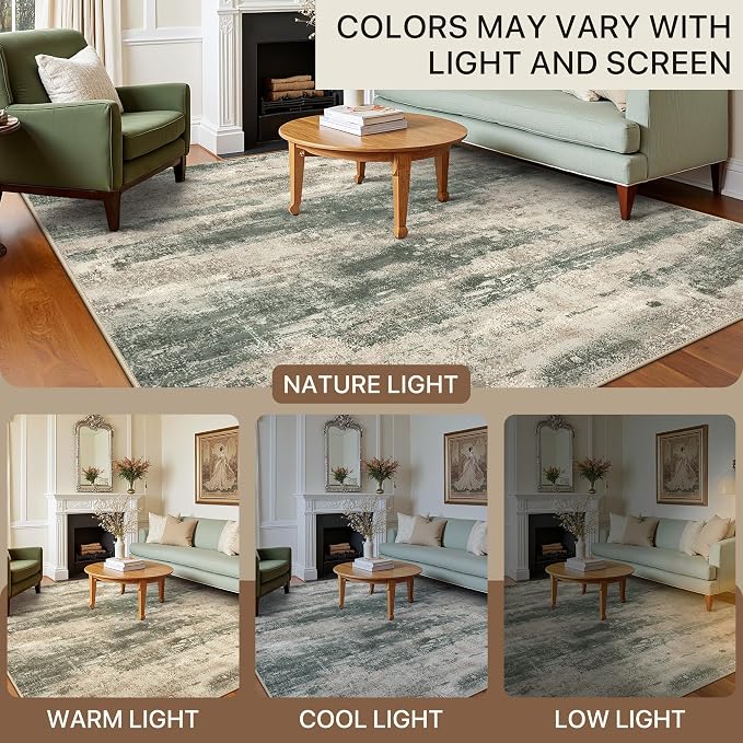 BEIMO Area Rugs 10x12 for Living Room Bedroom, Modern Abstract Machine Washable - Image 6
