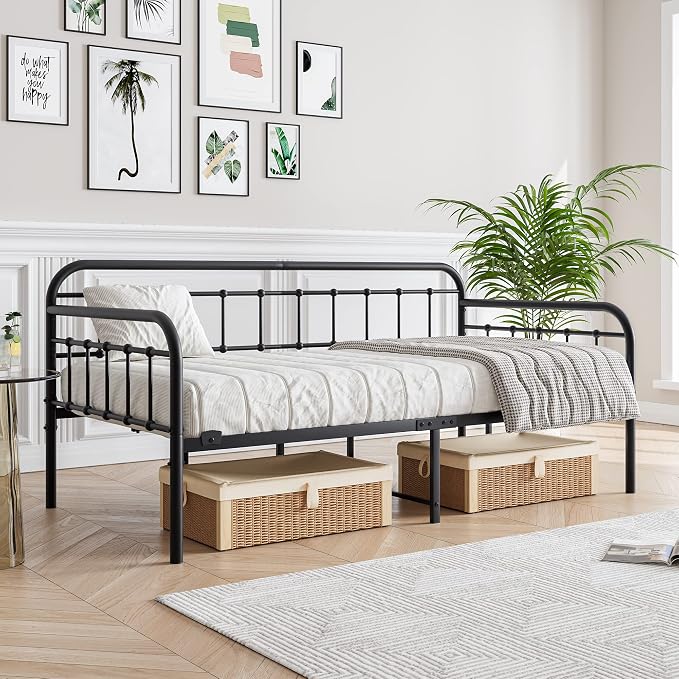 Metal Daybed Frame Twin Size by JURMERRY