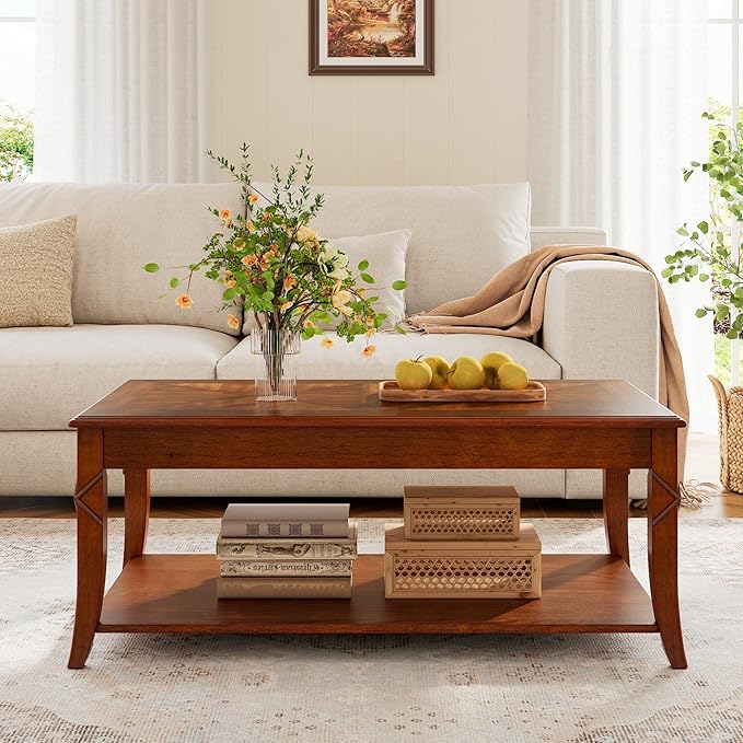 PADMA HOUSE Solid Wood Coffee Table - Image 3