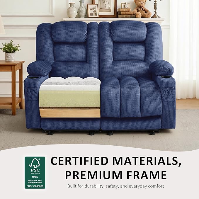 MCombo 55.9" Zero Gravity Power Loveseat Recliner - Image 6