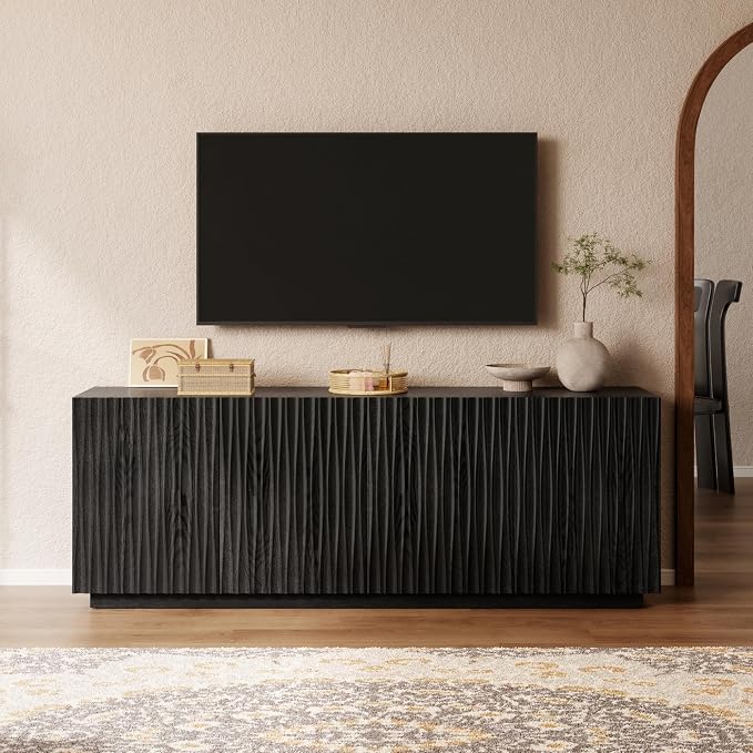 70" Fluted TV Stand for TVs Up to 50/55/65/75", Mid-Century Modern - Image 9