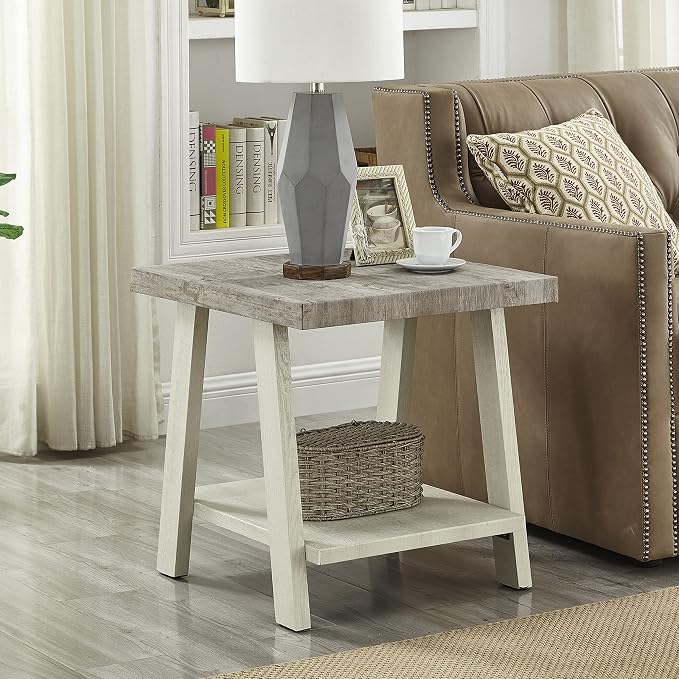 Roundhill Furniture Athens Contemporary 3-Piece Wood Shelf Coffee Table Set - Image 4