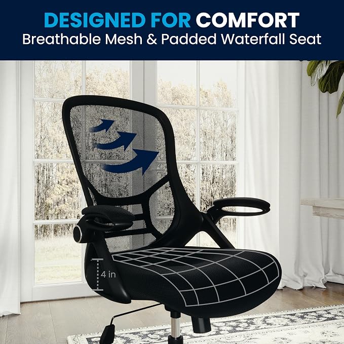 Flash Furniture Porter High Back Black Mesh Ergonomic Swivel Office Chair - Image 12