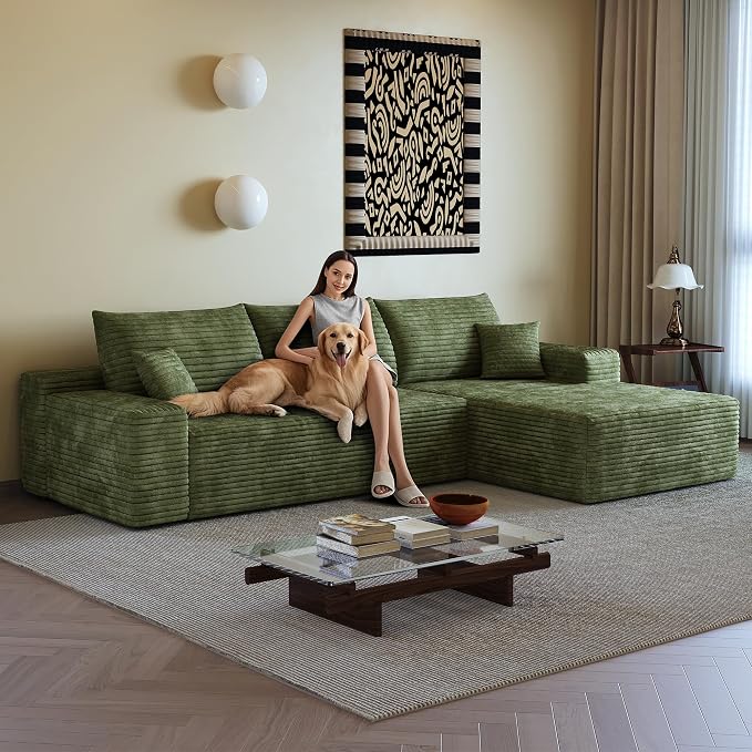 108" Sectional Couches for Living Room Cloud Couch Sofa - Image 6