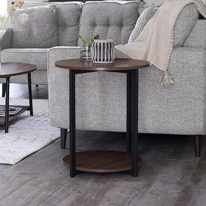 Household Essentials Jamestown Round Side End Table - Image 2