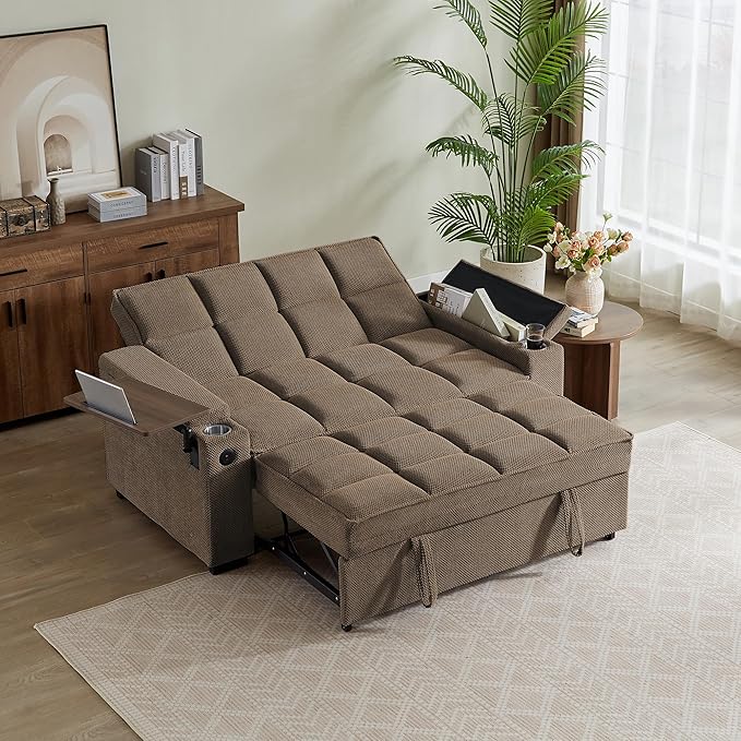 Auvsoce 65'' Chaise Lounge Chair Indoor, 3-in-1 Convertible Sofa Bed by Unknown