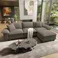 HERA'S HOUSE 124" Modular Sectional Sofa, Oversized L Shaped Couches by HERASHOUSE