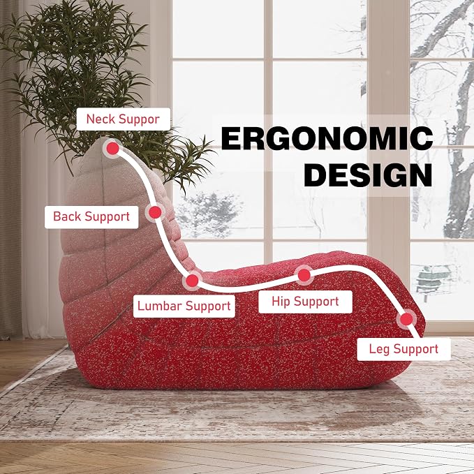 Bean Bag Chair, Fireside Chair Bean Bag Sofa Large Bean Bag Chair - Image 5