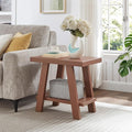 Roundhill Furniture Athens Contemporary Wood Shelf Side Table in Red by RoundhillFurniture