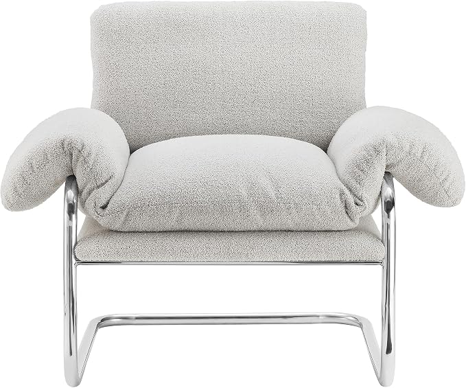 Modway Ansel Boucle Accent Chair in Newsprint - Image 8