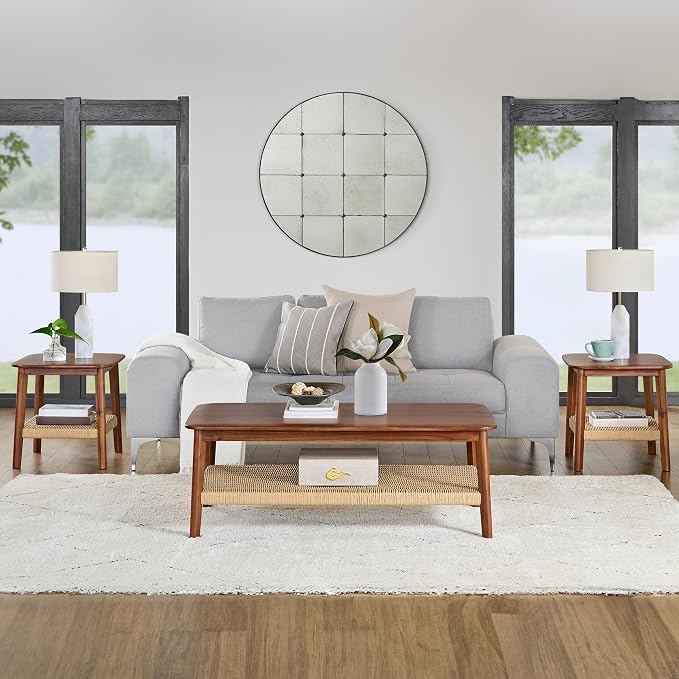 Alaterre Furniture Calais 3-Piece Solid Wood Coffee Table Set by AlaterreFurniture