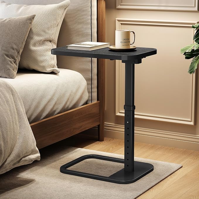 Kitstorack TV Tray Table, Adjustable Height & Rounded Metal Corners, Snack Table - Image 2