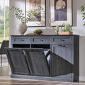 IFGET Triple Tilt Out Trash Can Cabinet, 20 Gallon Farmhouse Laundry Hamper by IFGETEnrichYourLivingSpace