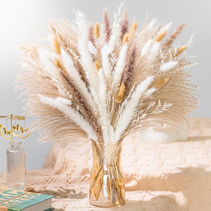 Natural Pampas Grass 8kind Grass Mix Bouquet | Dried Pampas Bouquet by Naturalpampa