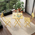 GarveeTech 3-Piece Folding Bistro Set, Heavy Duty Outdoor Patio Furniture by GarveeTech