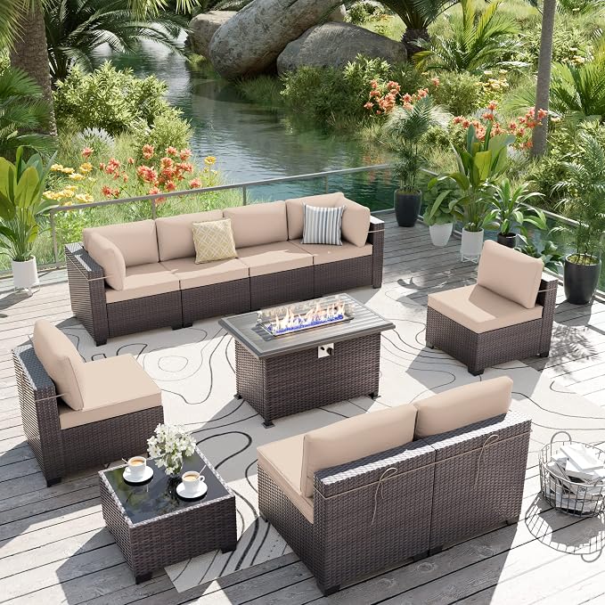 ALAULM 10 Pieces Patio Furniture Set by ALAULM