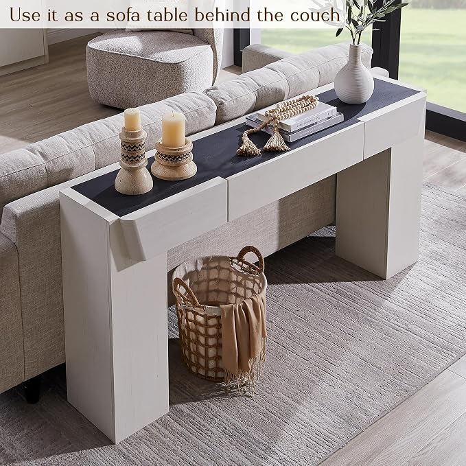 JXQTLINGMU 63" Long Wood Console Table - Image 4