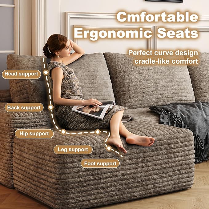 AUGOP 108" Sectional Couches for Living Room Modern Modular Sofa - Image 5