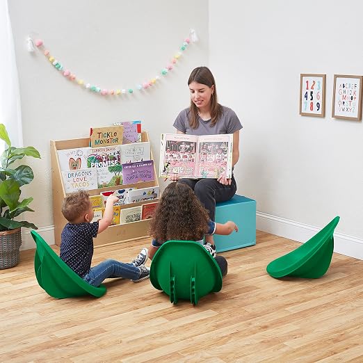 ECR4Kids Plastic Leaf Scoop Floor Rocker Seat, Classroom Furniture - Image 9