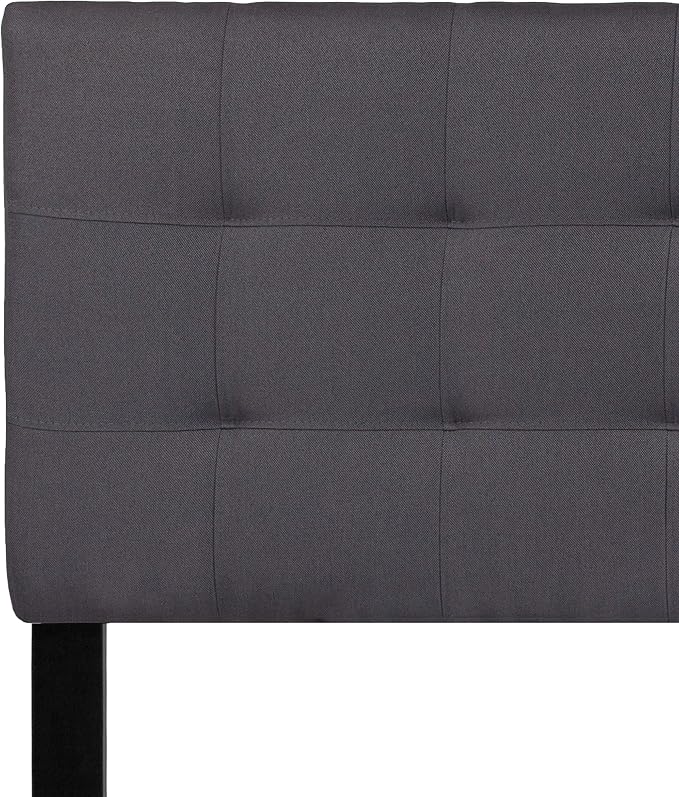 Flash Furniture Bedford Tufted Upholstered Queen Size Headboard in Dark Gray - Image 9