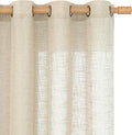 LAMIT Linen Sheer Curtains 96 Inches Long 2 Panels Set, Light Filtering by LAMIT