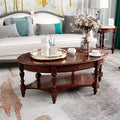PADMA HOUSE Solid Wood Oval Coffee Table by PADMAHOUSE