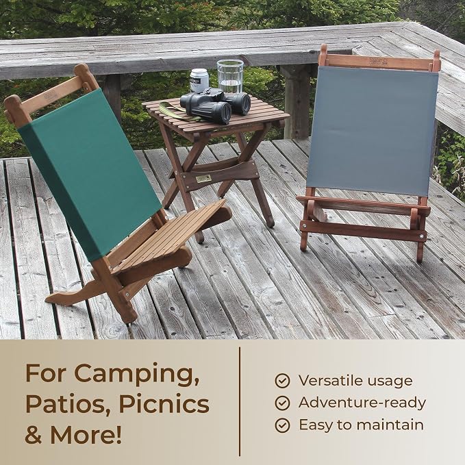 BYER OF MAINE Pangean Lounger Chair – Portable, Lightweight, Foldable Wood and - Image 7