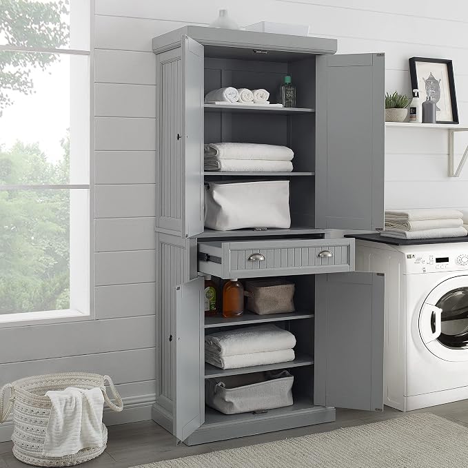 Crosley Furniture Seaside Coastal Pantry Storage Cabinet - Image 13