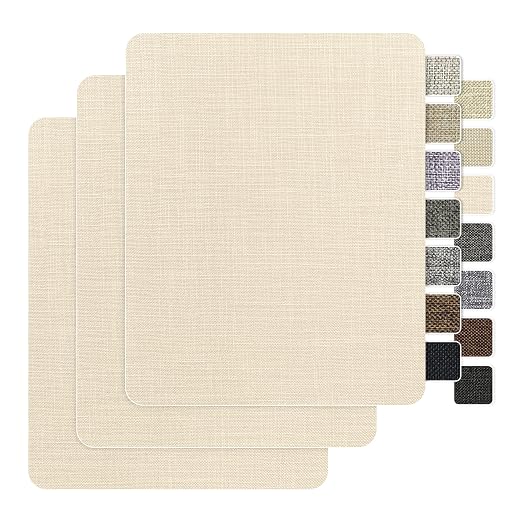 BESEZX Linen Fabric Repair Patch，3 PCS 9 * 11 Inch Self-Adhesive Couch Fabric by Besezx